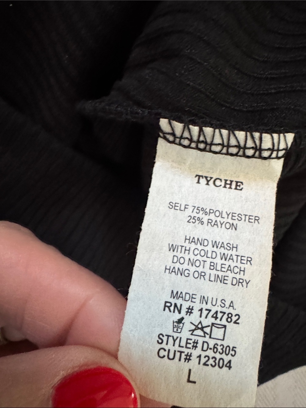 Vici black ribbed dress like new condition size large - Picture 9 of 9